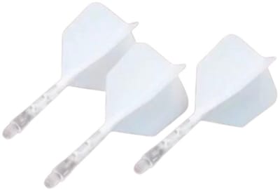 Cuesoul - ROST T19 Integrated Dart Flights - Big Wing - White Clear
