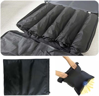 Vacuümcompressiezakken - Ruimtebesparende zakken - Kleding opbergen - Handmatig oprollen - 5 stuks - Zwart