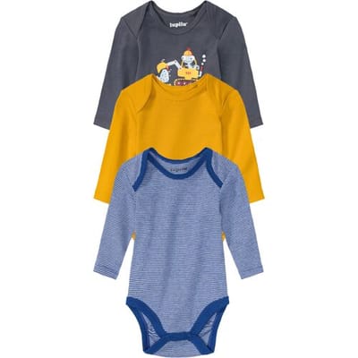 LUPILU Rompertjes (Strepen blauw/donkerblauw/geel, 50/56)