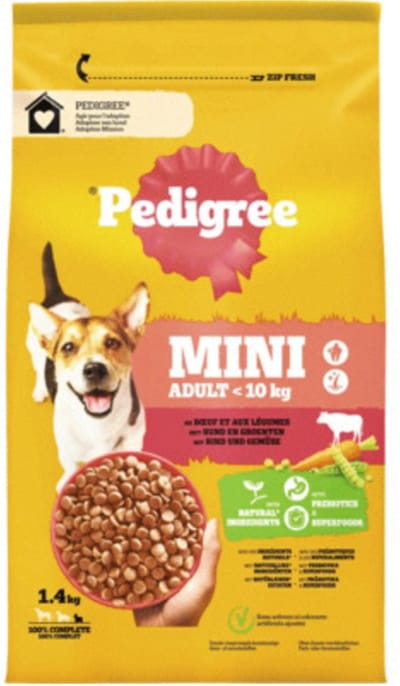 Pedigree Mini Adult - Rund - Hondenvoeding - 1.4 kg