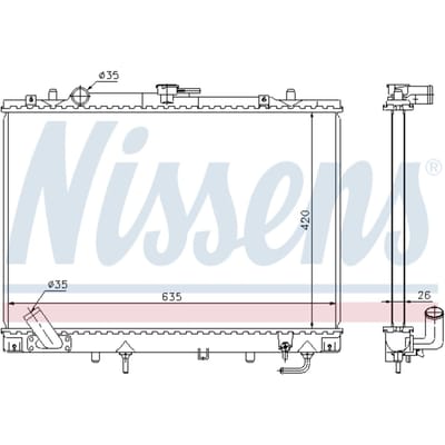 Radiator, motorkoeling NISSENS 68154