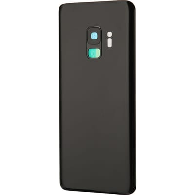 Couvercle Arrière en Verre avec Batterie Étanche pour Boîtier Arrière de Porte avec Objectif Caméra Préinstallé et Adhésif pour Galaxy S9 G960 black