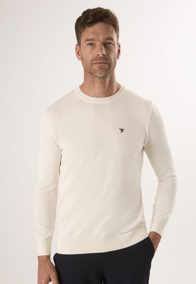 Felix Hardy Sweater Met Ronde Hals - Trui 100% Katoen Heren Ecru - M