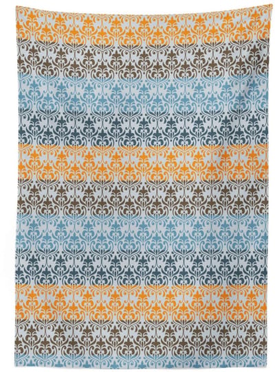 ABAKUHAUS Tischdecke – Vogel-Design Drahtseil 140×170 cm – Azurblau Multicolor