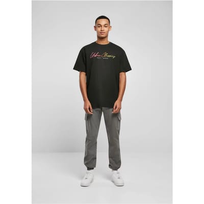 Urban Classics - Script Logo Heren Tshirt - XS - Zwart
