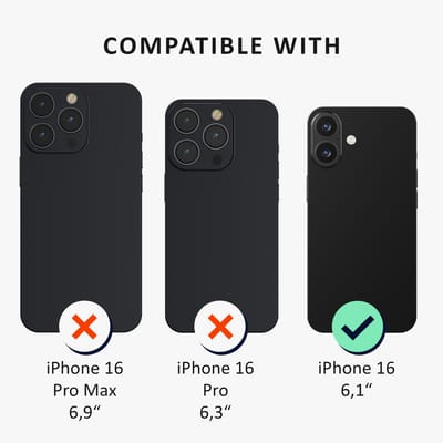 kalibri telefoonhoesje geschikt voor Apple iPhone 16 hoesje - Smartphone case met 2x screenprotectors - Mobiele telefoon cover in transparant
