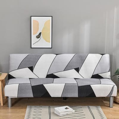 Housse de canapé-lit pliante pour salon, housses de canapé sans bras, matériau élastique en Spandex, housses souples L (length 185-220cm)