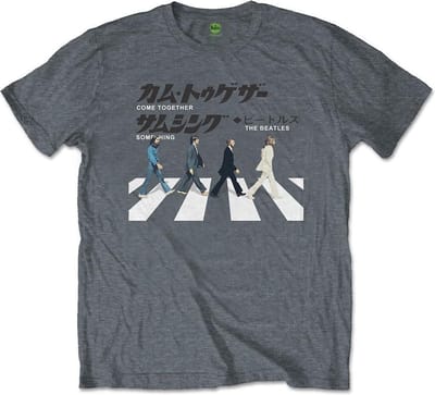 The Beatles - Abbey Road Japanese Heren T-shirt - S - Grijs
