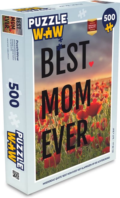 Puzzel Moeder - Quotes - Best mom ever - Spreuken - Legpuzzel - Puzzel 500 stukjes