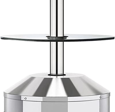 Glazen Tafelblad - Tafelaccessoire - Terrasverwarming - In Hoogte Verstelbaar - 37 cm Diameter - Transparant