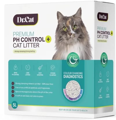 Dr. Cat Premium PH Control+ Kattenbakvulling – pH-indicator – Klontvormend – 6 liter