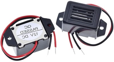 Mini Alarmzoemer - Elektronische Buzzer - Meldingen Geven - Constant Geluid - DC 12V - Zwart