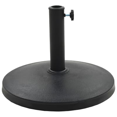 vidaXL - Parasolvoet - rond - 10 - kg - polyresin - zwart