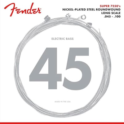 Fender F-7250ML Bassnaren Set Nickel Roundwound Medium Light Long Scale (045-100)