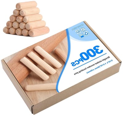 Inovra Plus - Houten pluggen ribbels kegels voor knutselen meubels (300 stuks 8 x 30 mm) - Ambachtelijk houtbewerking fournituren - duurzaam hout - decoratieve stoppen.
