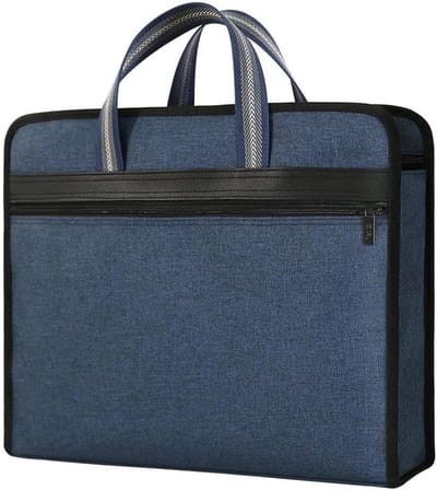 Documententas van Oxford-stof voor A4-documenten - Professionele opbergtas voor kantoor, laptop en iPad, ideaal voor organisatie en transport van documenten