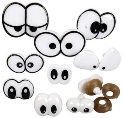 CC Grappige Ogen Set 2-3 cm 9 stuks