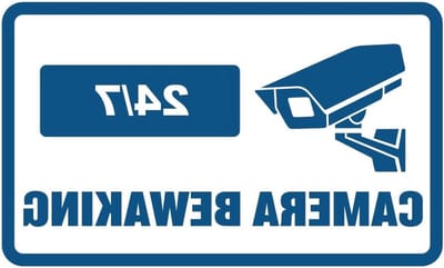 Surveillance Stickers - Bewakingsstickers Camera - Veiligheid Aangeven - Hoge Kwaliteit Vinyl - 40 x 24 cm - Blauw