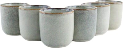 OTIX Espresso Kopjes - Set van 6 - 80ml - Mokken - Aardewerk - BEECH