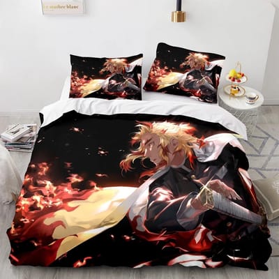 Demon Slayer Beddengoed Set Eenpersoons Twin Volledig Queen King Size Anime Kawaii Bedset Aldult Kind Slaapkamer Dekbedovertrek Sets 3D 70x133cm 2pcs