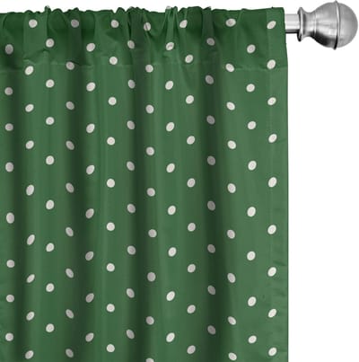 ABAKUHAUS Gordijnen – Geometrische patronen – 2x75x245 cm – Groen/Wit