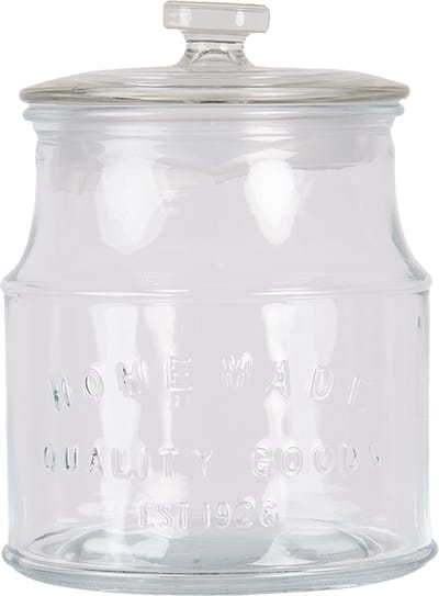 Clayre & Eef Voorraadpot Ø 15x22 cm Glas Rond Voorraadbus
