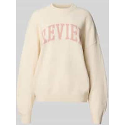 Oversized gebreide pullover met ronde hals