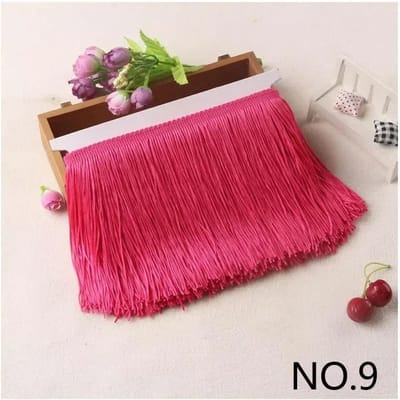 10M 10-30cm Meetee Franje Kwastjes Franjes voor Tassen Decoratieve Afwerkingen Franjes voor Gordijnen Kleding Kant Lint Stof Accessoires 10cm