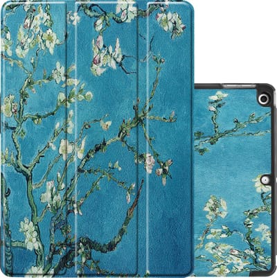 Hoes - Geschikt voor Apple iPad 8 (2020) - 10.2 inch - 8e Generatie - Dun & Stevig - Trifold Bookcase - Hard Cover - Hardcover Book Case - Tablet Hoesje - Bloesem