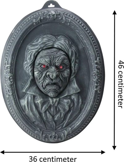 Pratend portret met geluidssensor Halloween - 46x36cm - incl 3xAAA batterijen.