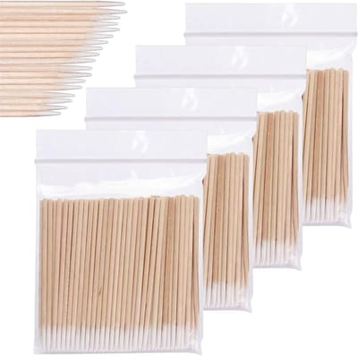 400 Stuks Wattenstaafjes met Punt, Ideaal voor Make-up, Cosmetica en Persoonlijke Verzorging, Inclusief Dispenser