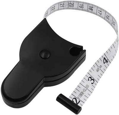 Fako Bijoux - Meetlint Lichaam - Omvang Lichaam Meter - Meetband - Omvangsmeetlint - Omtrekmeter - Lichaamsmeter - Lichaamsvetmeter - Tailor Measuring Tape - Body Mass Tape - 152cm - 60inch - Zwart
