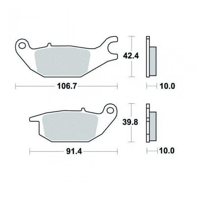 Plaquette de frein Perftec pour Moto Yamaha 125 YZF-R R3 2019 à 2020 AR Neuf