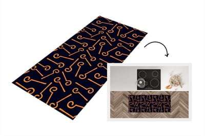 Keukenloper - Loper keuken - Sinterklaas - Staf Sinterklaas - Sint - 120x50 cm - Keukenloper vinyl
