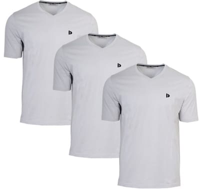 3-Pack Donnay - T-shirt (Berno) - Sportshirt - V-hals shirt - Heren - Light grey (344) - maat S