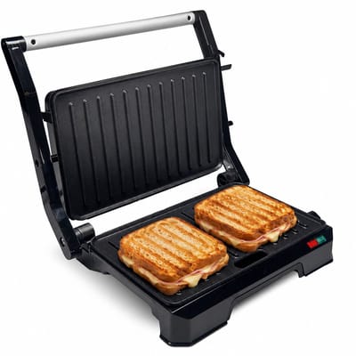 Tosti Apparaat voor 2 Tosti's - Grill IJzer - Contactgrill - Panini - Apparaten - Uitklapbaar - Vivid Green
