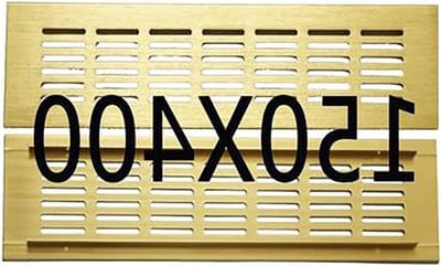 Ventilatierooster - Luchtuitlaat - Ruimte Ventilatie - Verstelbare Luchtstroom - 60x300mm - Goudkleurig