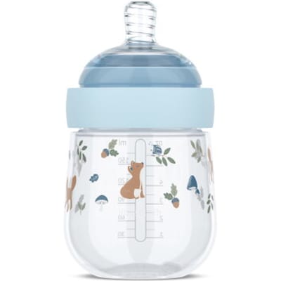 Mepal Mio Babyfles Little Dutch - 165 ml - Anti-koliek - Spiraalontwerp voorkomt verstopping - Siliconen van medische kwaliteit - Forest Friends