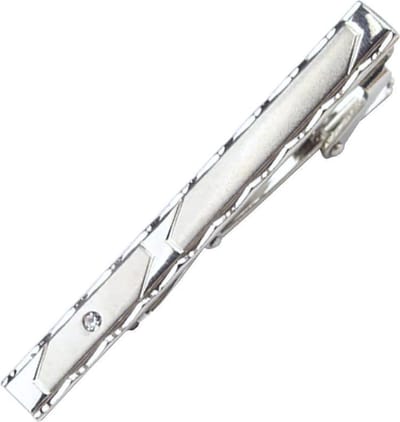Fako Bijoux® - Dasspeld - Stropdas Clip - Tie Clip - Deluxe - Model Fernanado - 60mm - Zilverkleurig