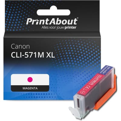 PrintAbout huismerk Inktcartridge CLI-571M XL Magenta Hoge capaciteit Geschikt voor Canon