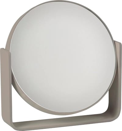Zone Denmark Ume Spiegel - Dia 19 x 19,5 cm - spiegel staand - spiegel rond - scheerspiegel - make up spiegel - taupe