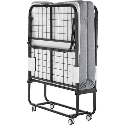 Lit pliant avec matelas en mousse de 10 cm pour adultes et invités