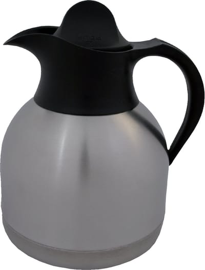 Koffiekan 1liter roestvrijstaal zwarte dop