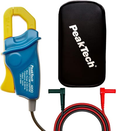 Stroomtang Adapter - Ampère Meter - Meten AC Stroom - Voor Digitale Multimeter - 200 A - Meerkleurig