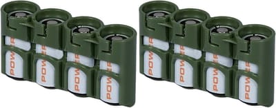 Batterijhouder - Batterij Caddy - Veilig Opbergen - Gepatenteerd Sluitingssysteem - Compact Ontwerp - Legergroen