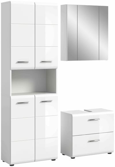 IJs badkamercombinatie wit hoogglans MDF TZ wit NB - 32x135x185cm