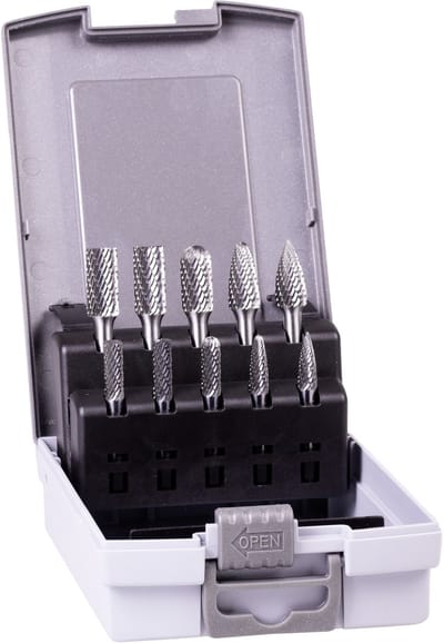 NogaMT HM Stiftfreesset UNI vetrand, 6+10mm, 10-dlg