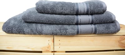ARTG® Natural Bamboo - Handdoek - 50 x 100 cm - Donkergrijs - Dark Grey - SET 4 stuks