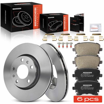 Frankberg 2x Remmen + 4x Remblokken Achteras voor Audi A8 4E2 4E8