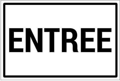 Entree bord | gecoat dibond materiaal | 30 x 20 cm
